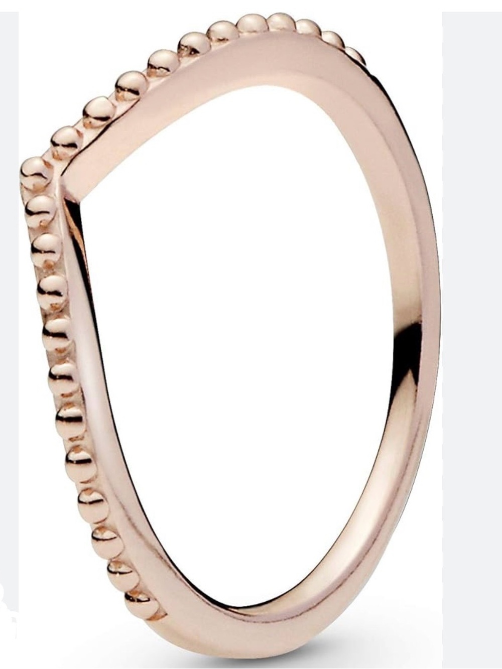Pandora Rose Gold Beaded V-Stack Ring